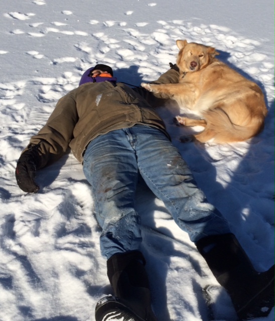 Chris and TuuWeh love the snow